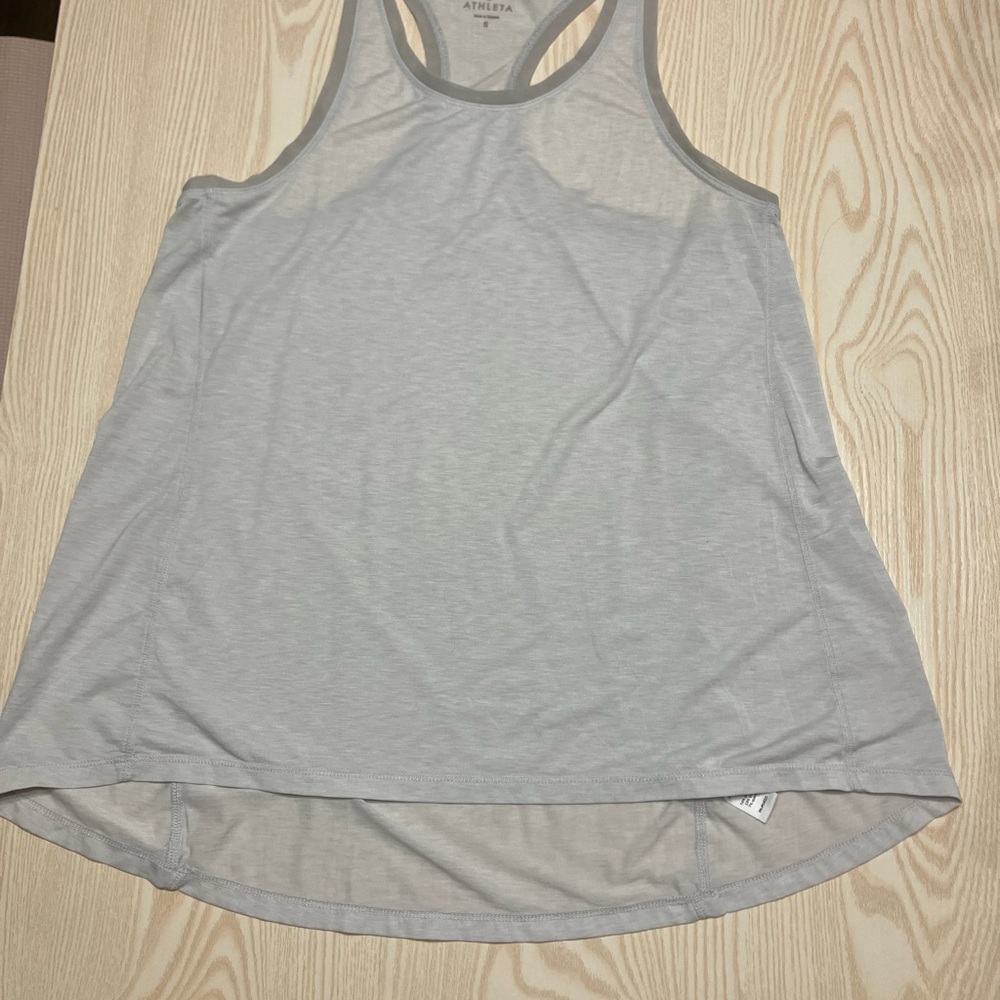 Athleta Gray Relaxed Tank Top with Racerback